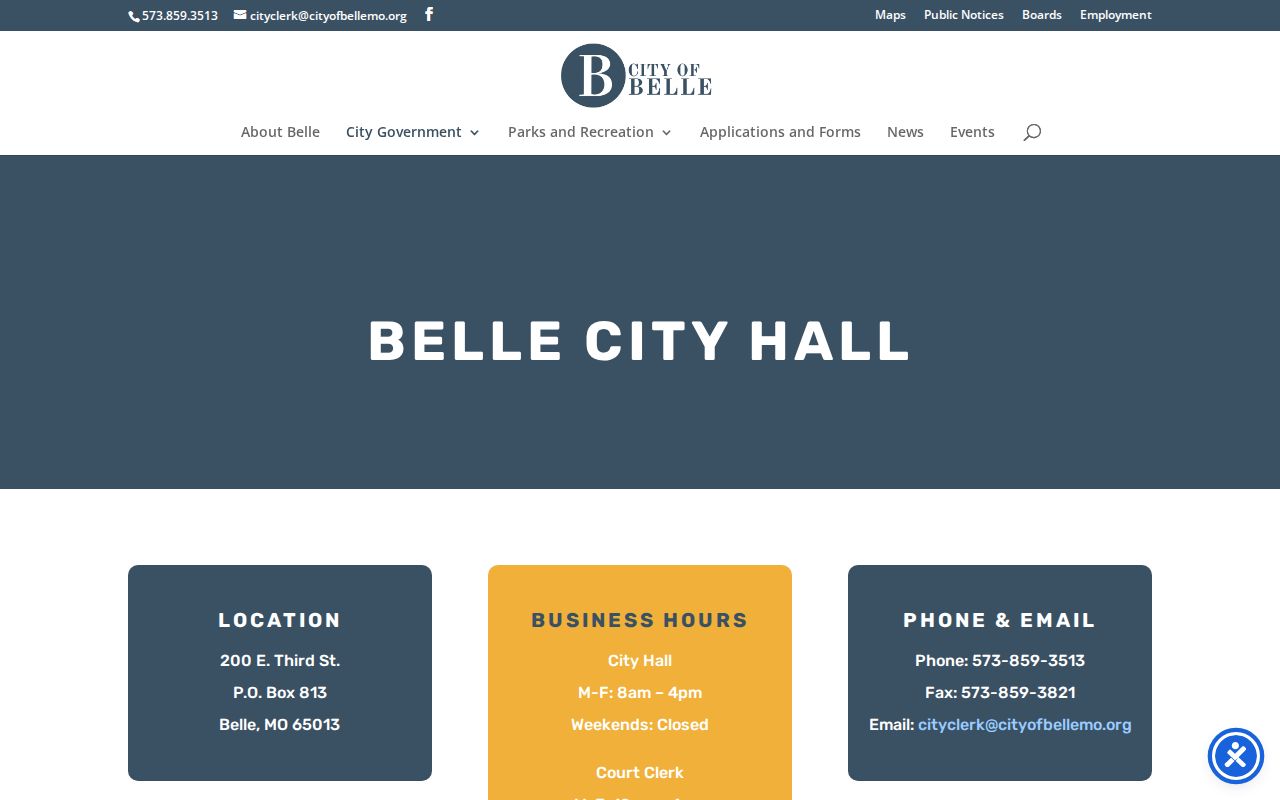 Maries County Belle court docket City Hall clerk access