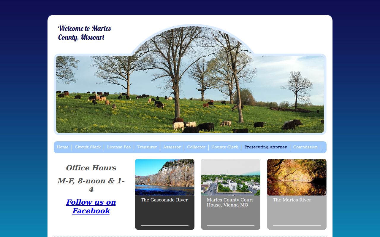 Maries County criminal docket prosecutor office source page